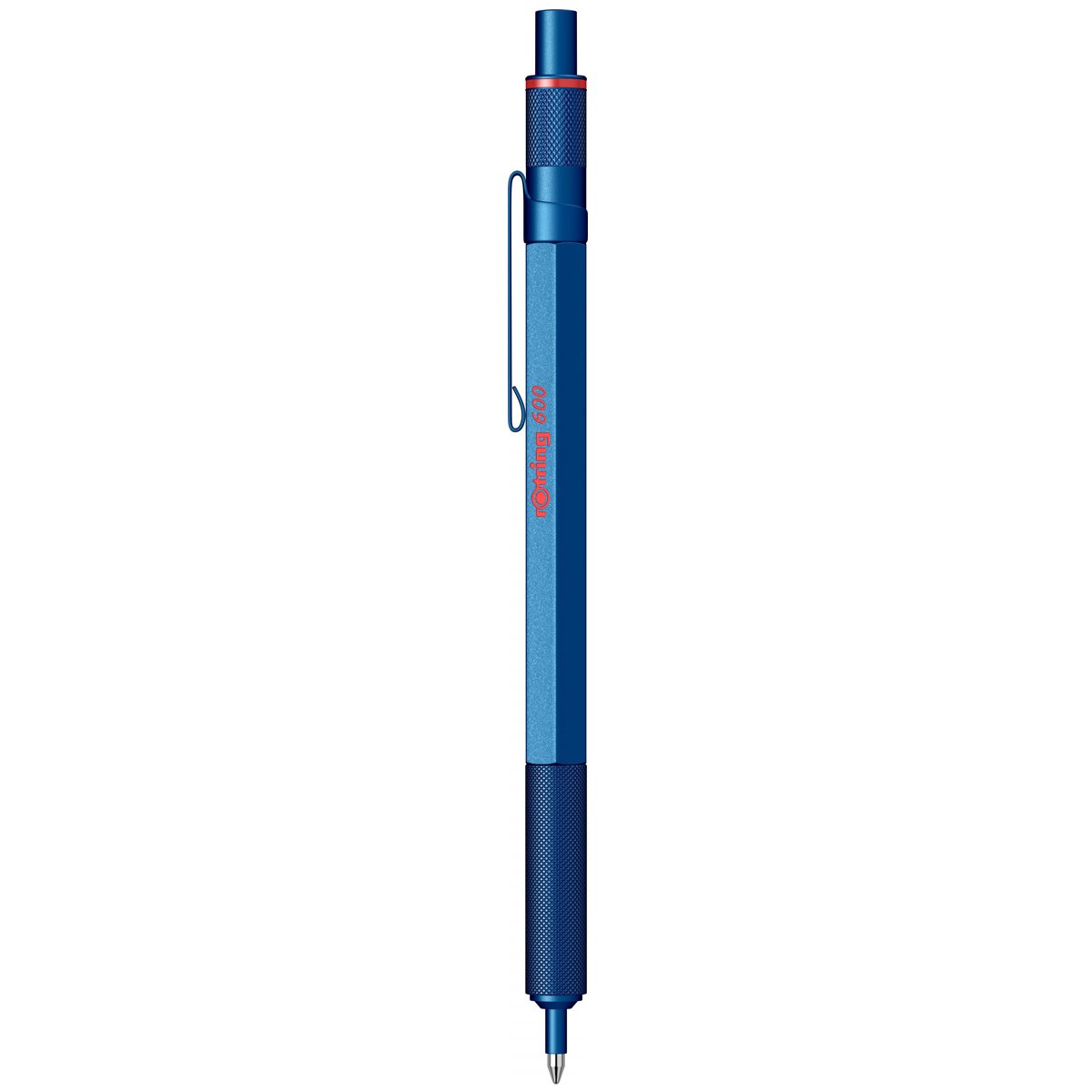 Rotring | 600 Series | Blue 1.0mm Ball Pen | Metal Body | Non-Slip | Metal Knurled Grip Rotring